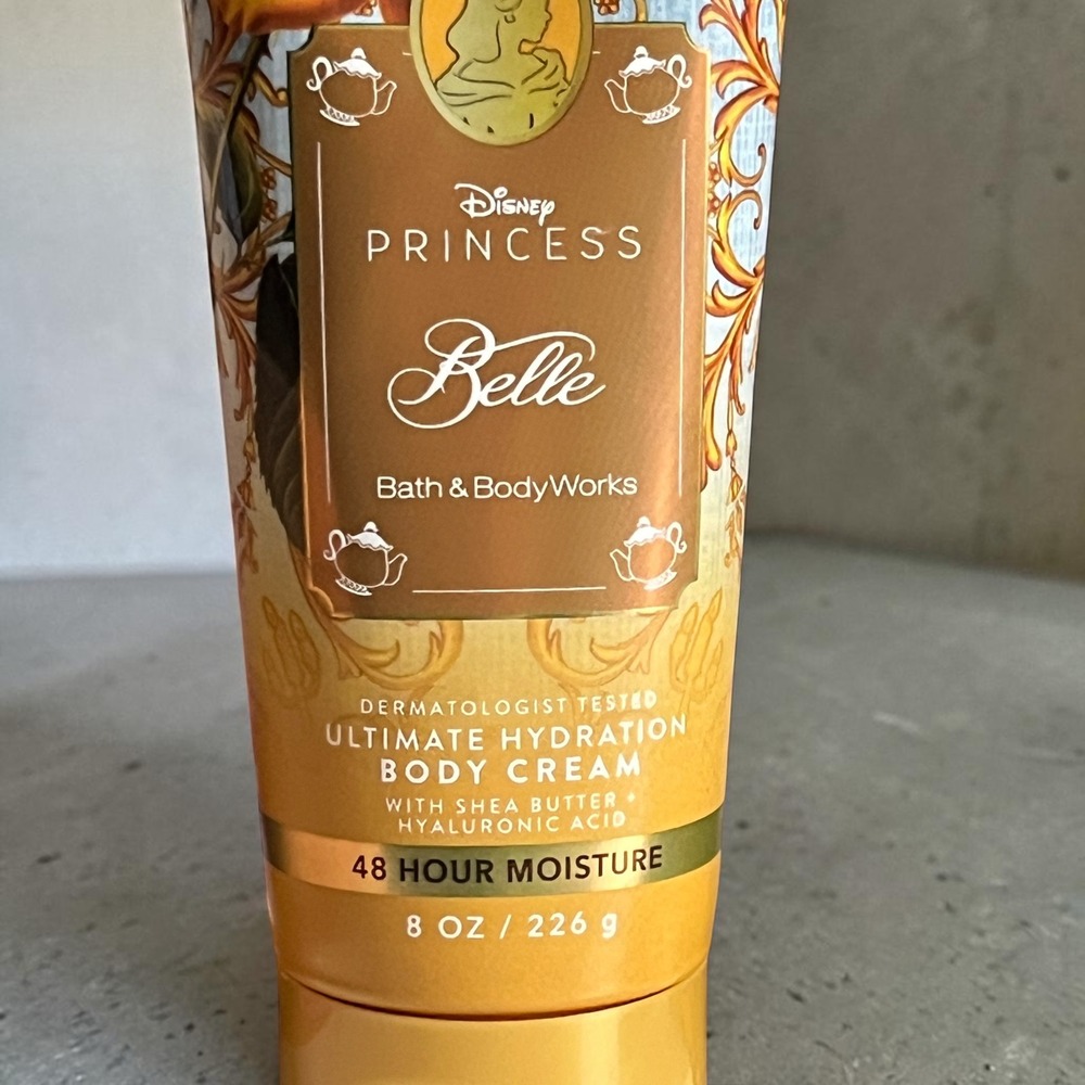 Bath & Body Works Disney Princess Belle Body Cream 8oz Rose Vanilla Buttercup - Picture 2 of 6